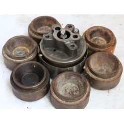 A Set Of Crypto Peerless Omatic Pie Moulds Die And Platform. The Blocker Is Heated And Including Six Platforms G110 3.1/8" A Set Of Crypto Peerless Omatic Pie Moulds Die And Platform. The Blocker Is Heated And Including Six Platforms G110 3.1/8"